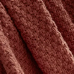 Plaid in maglia (125 x 150 cm) Tessa Terracotta