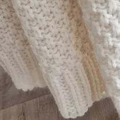 Plaid in maglia (125 x 150 cm) Tessa Avorio