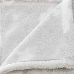 Plaid in pile (150 cm) fosforescente Voie lactée Grigio chiaro
