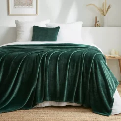 Plaid morbida in flanella (220 x 240 cm) Didou Verde