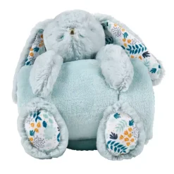 Plaid morbido (90 cm) e peluche Coniglio Blu