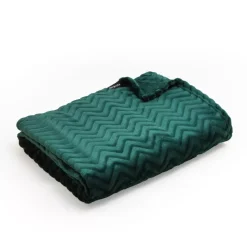 Plaid morbido in flanella (130 x 180 cm) Zag Verde