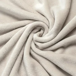 Plaid morbido in flanella (180 x 230 cm) Didou Beige greige