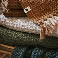 Plaid per divani in materiale riciclato (160 cm) Gabin Camel