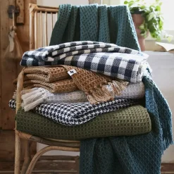 Plaid per divani in materiale riciclato (160 cm) Gabin Beige pampa