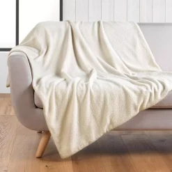 Plaid bouclé (150 cm) Wooly Ecru