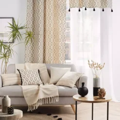 Plaid cotone (150 cm) Doreline Ecru