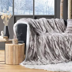 Plaid ecopelliccia (220 cm) Caribou Tortora