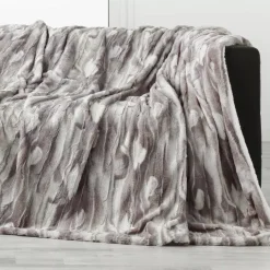 Plaid ecopelliccia (220 cm) Caribou Tortora