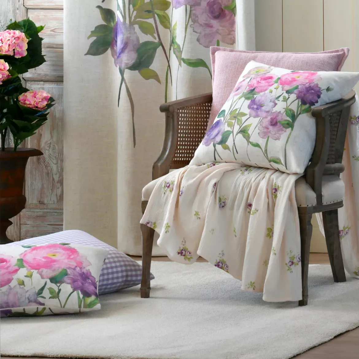 Plaid in cotone (140 x 200 cm) Rozaria Multicolore