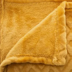 Plaid morbido (150 cm) 3D Losange Giallo ocra