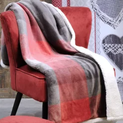 Plaid morbido (160 cm) Ecossais Rosso