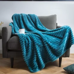 Plaid morbido (150 cm) Kalie Blu