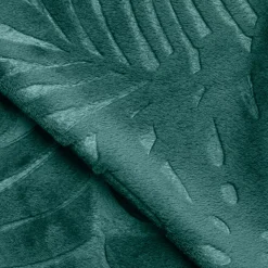 Plaid morbido in flanella (180 x 230 cm) Flore Verde