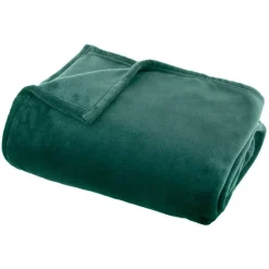 Plaid morbido in flanella (180 x 230 cm) Didou Verde