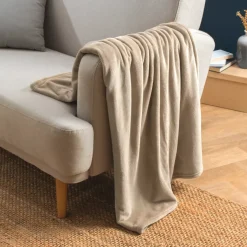 Plaid morbido in flanella (125 x 150 cm) Didou Marrone glacé