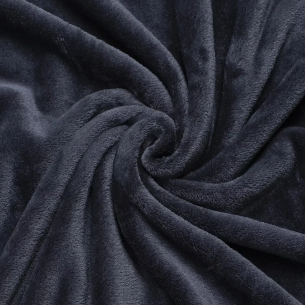 Plaid morbido in flanella (130 x 180 cm) Didou Grigio antracite