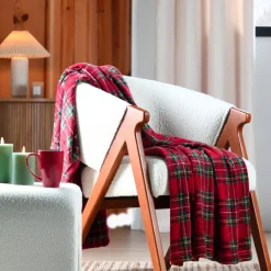 Plaid morbido (130 x 160 cm) Willis Rosso
