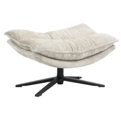 Poggiapiedi in tessuto testurizzato (H45,5 cm) Oblo Beige
