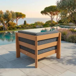 Poltrona da giardino ad angolo Bornéo Grigio antracite