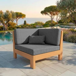 Poltrona da giardino ad angolo Bornéo Grigio antracite