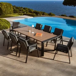 Poltrona da giardino alluminio Long Beach Grigio antracite