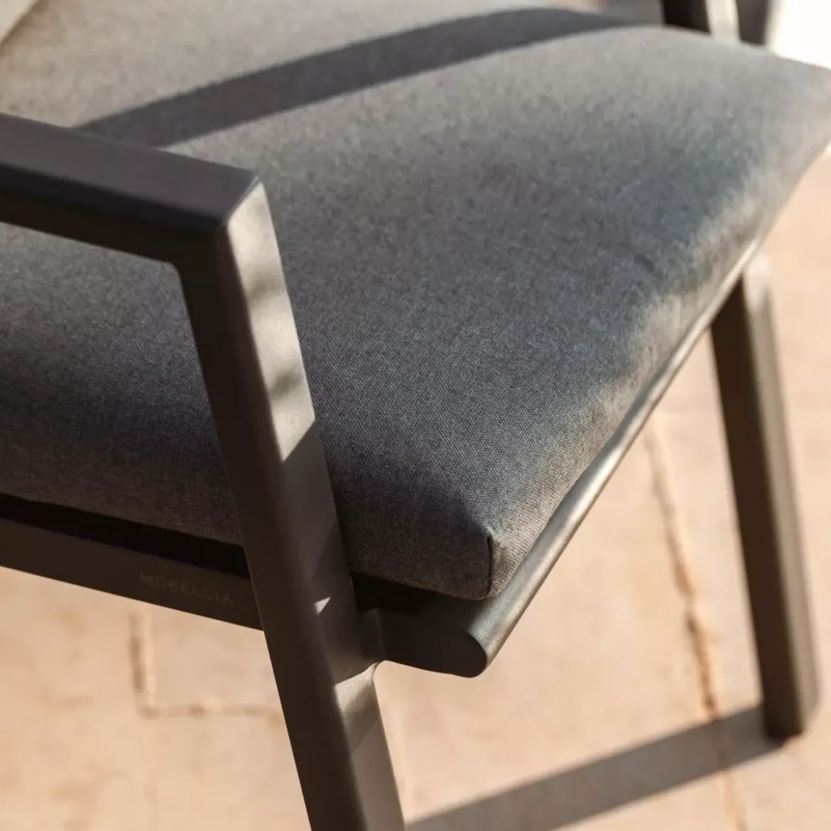 Poltrona da giardino alluminio Long Beach Grigio antracite