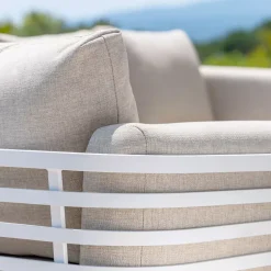 Poltrona da giardino in alluminio Monte Carlo Bianco e tortora