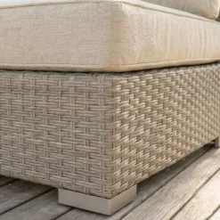 Poltrona da giardino in resina intrecciata Palma Grigio e beige