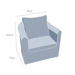 Poltrona da giardino in resina intrecciata Calvi Seppia e beige