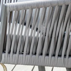 Poltrona da giardino rilassante in alluminio Amalfi Grigio antracite