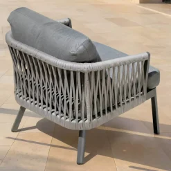 Poltrona da giardino rilassante in alluminio Amalfi Grigio antracite