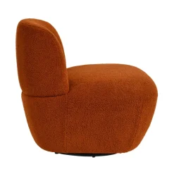 Poltrona girevole in bouclé (seduta 45 cm) Nyxor Terracotta