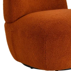Poltrona girevole in bouclé (seduta 45 cm) Nyxor Terracotta