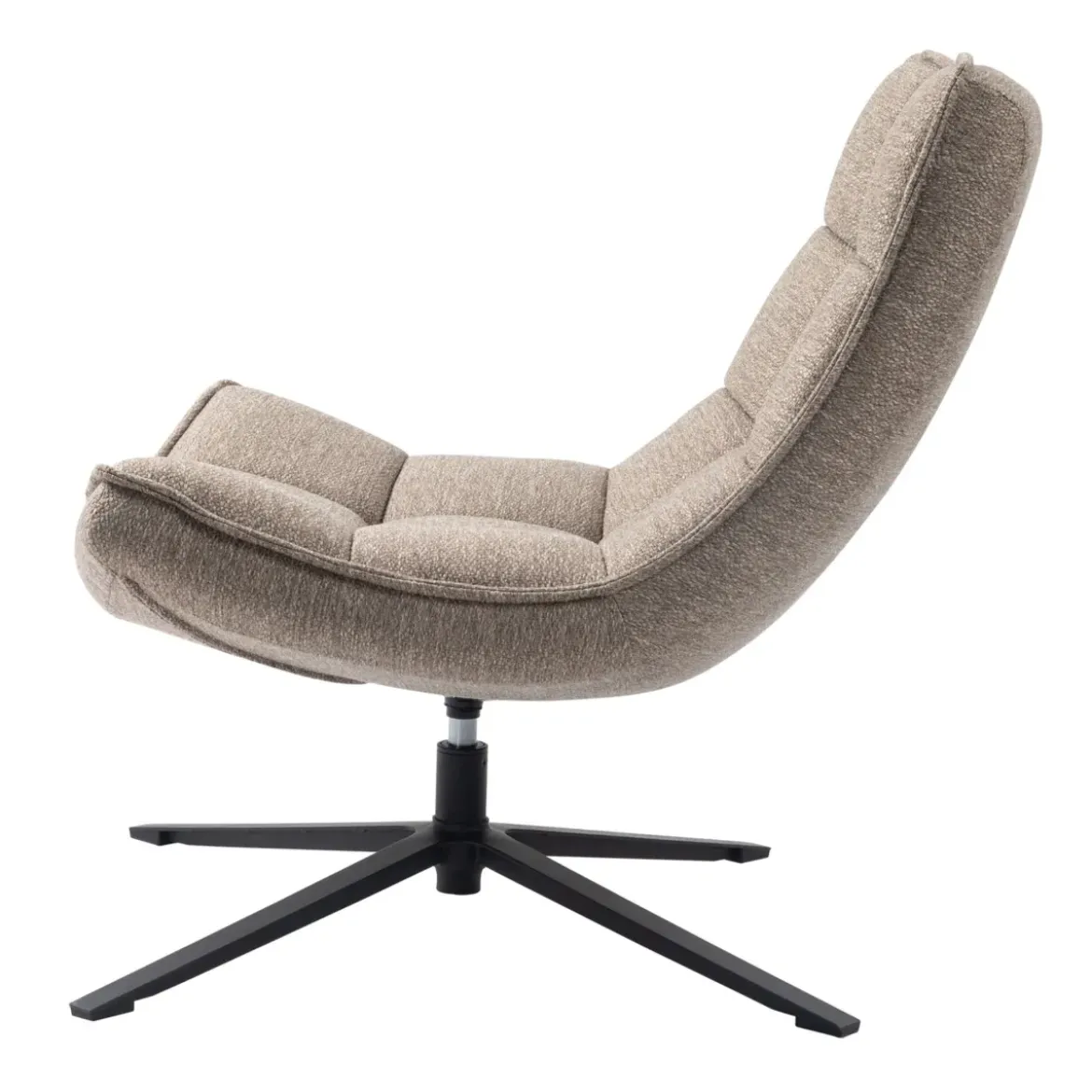 Poltrona girevole in tessuto (seduta 43 cm) Oxxo Beige Sabbia