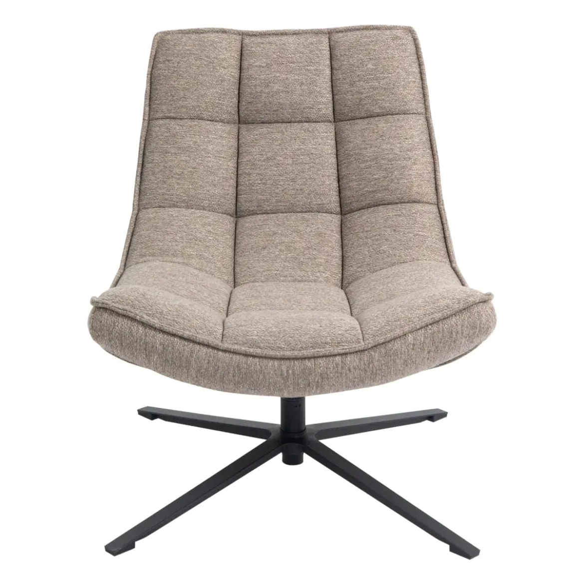 Poltrona girevole in tessuto (seduta 43 cm) Oxxo Beige Sabbia