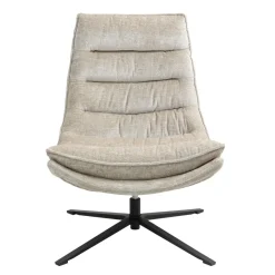 Poltrona girevole in tessuto (seduta 45 cm) Brava Beige