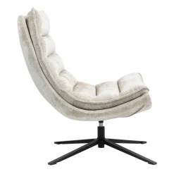 Poltrona girevole in tessuto (seduta 45 cm) Brava Beige