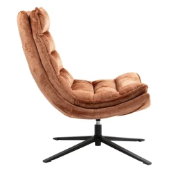 Poltrona girevole in tessuto (seduta 45 cm) Brava Rame
