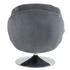 Poltrona girevole in tessuto (seduta 46 cm) Lomy Grigio scuro