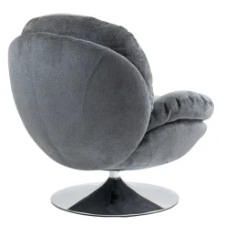 Poltrona girevole in tessuto (seduta 46 cm) Lomy Grigio scuro