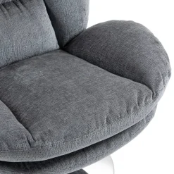 Poltrona girevole in tessuto (seduta 46 cm) Lomy Grigio scuro