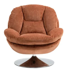 Poltrona girevole in tessuto (seduta 46 cm) Lomy Ruggine