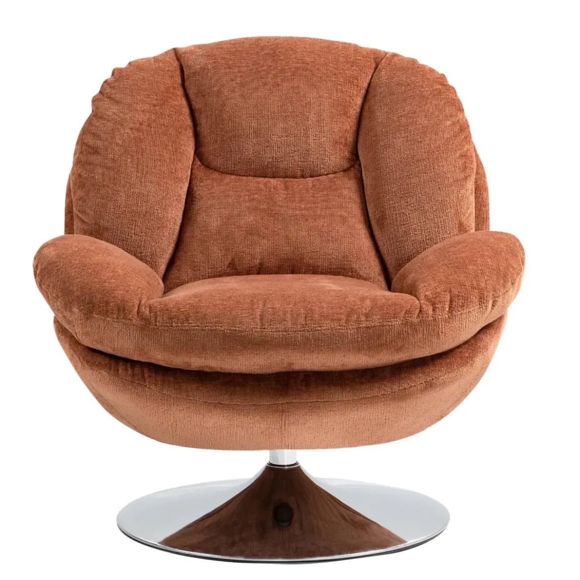 Poltrona girevole in tessuto (seduta 46 cm) Lomy Ruggine