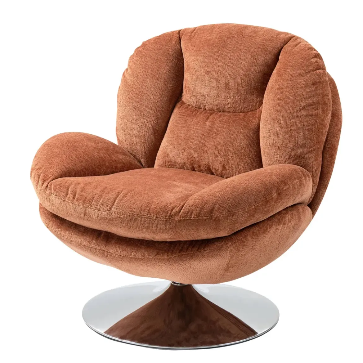 Poltrona girevole in tessuto (seduta 46 cm) Lomy Ruggine