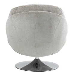 Poltrona girevole in tessuto (seduta 46 cm) Lomy Tortora