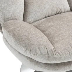 Poltrona girevole in tessuto (seduta 46 cm) Lomy Tortora