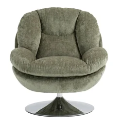 Poltrona girevole in tessuto (seduta 46 cm) Lomy Verde cachi