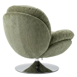 Poltrona girevole in tessuto (seduta 46 cm) Lomy Verde cachi