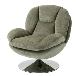 Poltrona girevole in tessuto (seduta 46 cm) Lomy Verde cachi